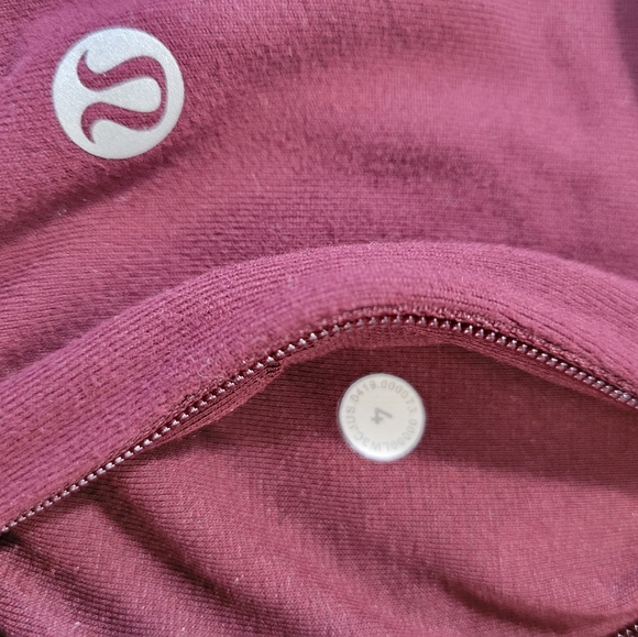 Lululemon Burgundy Long sleeve sweat shirt size 4 - Picture 6 of 10